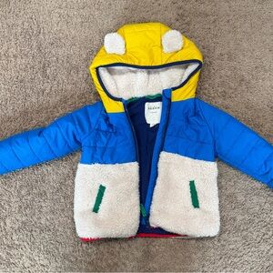 Colorful Hooded Jacket with Bear Ears